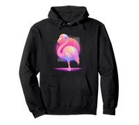 Flamingo Vaporwave Bird Pastel Sunset Tropics Pullover Hoodie