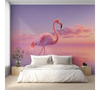 Flamingo Wallpaper, Tropical Bird Wall Mural for Living Room, Bedroom, Non-Woven Wall Papaer Decoration, Photo Wallpaper & Home Decor, 315x215 cm (WxH) K-MZ&29