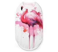 Flamingo Watercolor Dog Shirt Quick Dry Breathable Pet T-Shirt Soft Stretchy Sleeveless Vest Dog Apparel L