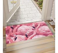 Flamingo Welcome Doormats Non-Woven Fabrics Front-Door - Flamingo Home Decor Indoor-Mats All Seasons Non-Slip Seasonal Doormats 17x29.5 in