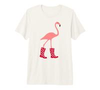 Flamingo Wellington Boots Premium T-Shirt