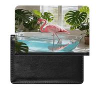 Flamingo Whispers Passport Holder Cover Wallet RFID Blocking Leather Passport Wallet Passport Cover Passport Protector Credit Card Hold Travel Accessories