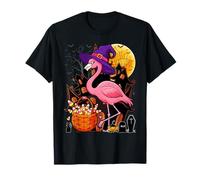 Flamingo Witch Lazy Halloween Costume Funny Trick Or Treat T-Shirt