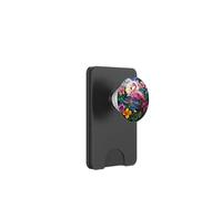 Flamingo with Flowers Tropical Round Artwork PopSockets PopWallet for MagSafe
