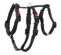 Flamingo Zera Safety Harness Black for Shy Dogs, Nylon, Robust