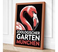 Flamingo Zoo Poster Art Deco Canvas Wall Art Print 30x20 Inch