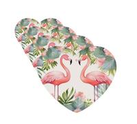 Flamingos and flowers Car Air Fresheners Cards Set of 4 Pieces Personalized Car Fresheners Gifts for Men Women Auto Aromatherapy Tablets Hanging Scented Cards for Wardrobe Bathroom