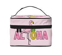 Flamingos and INES Light Pink Makeup Bag Toiletry Bag for Women Cosmetic Bag Travel Toiletry Bag Makeup Travel Bag Makeup Organizer Big Makeup Bag