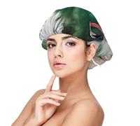 Flamingos and Pineapples Adult's Satin Sleeping Cap - Women's Elastic Sleep Bonnet, Adjustable Overnight Hair Cover for Hairstyles Black, Black, One Size, Black, One Size
