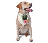 Flamingos and Pineapples Dog Bandana Pet Scarf Accessories for Small Medium Dogs Cats Photo Prop, Triangle Pet Bandanas Adjustable Puppy Bib Washable Dog Kerchief Puppy Neckerchief