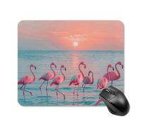 Flamingos at Dusk Mouse Pad Square Mouse Mat Non-Slip Rubber Base Mousepad Wireless Mice Mat for Gaming, Office & Home, Waterproof Mouses Mats for Laptop/Desktop 20 * 25cm