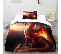 Flamingos Bedding Set 3D Design Animal Themes Wildlife Duvet Cover Set 2 Pieces Chic Breathable Comforter Cover Universal for All Seasons with Pillowcase Single（135x200cm）