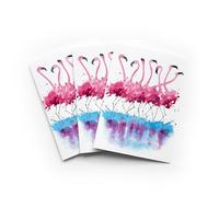 Flamingos Dancing Watercolour Greeting Card Tropical Bird Any Occasion Set of 3 Blank Inside 5x7 Inch 13x18 cm