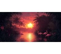 Flamingos Diamond Art, Pattern Animal Diamond Painting Kits for Adults 5D DIY Full Round Drill Gem Crystal Art Kits Crafts for Adults Beginner for Home Decor, Room Decor, Gifts 32X64 Inch -bby26038A