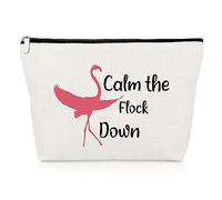 Flamingos Gifts for Flamingo Lovers Makeup Bag Flamingo Themed Gifts for Friend Inspirational Gift for Daughter Animal Lover Gift for Sister Flamingo Party Gifts Christmas Birthday Gift Cosmetic Pouch