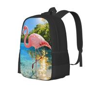 Flamingos in the forest Lightweight Casual Rucksack-Large Capacity Daypack | Lightweight. Padded Straps. Fits 15 Inch Laptop.