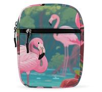 Flamingos in The Mangroves Crossbody Bag Unisex,Sling Bag with Adjustable Strap And Zip,Shoulder Bags for Work Travel