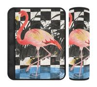 Flamingos Japanese Golden 2 pcs carseat Straps Covers, Release Stress to Your Neck and Shoulders, seat Belt Belt for Women