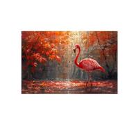 Flamingos Jigsaw Puzzles for Adults 1000, Wooden 1000 Piece Jigsaw Puzzles for Adults Autumn, Educational Puzzle for The Whole Family Together, Puzzle for Wall Art Home Decor 30x20 Inches LZPT-03332