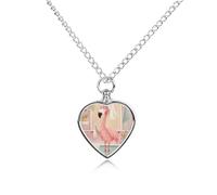 Flamingos Lady in The Bathroom Urn Necklaces for Ashes Human Pet Cremation Jewelry Keepsake with Funnel Filler Kit