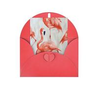 Flamingos on white Print Adorable Blank Cards& Envelopes,Unique Designs Perfect for Festivals, Invitations
