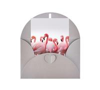 Flamingos on white Print Adorable Blank Cards& Envelopes,Unique Designs Perfect for Festivals, Invitations