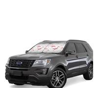 Flamingos on white Print Car Sun Shade Windshield 2-Piece Foldable Front Windshield Sun Visor Sunshade for Car Windshield, S