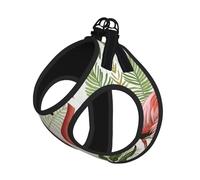 Flamingos On White Print Dog Harness Adjustable Walk Puppy Harnesses Leash Clips Pet Harnesses Training Pet Vest