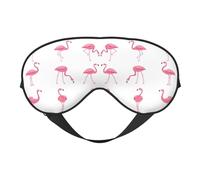 Flamingos On White Print Eye Mask,Soft and Breathable,Suitable for Nap Time, Travel, and Nighttime Sleep