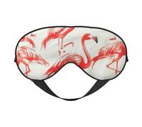 Flamingos on White Print Functionality Outdoor Travel Eye Mask Breathable Camping Meditation Yoga Friendly