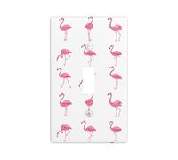 Flamingos on White Print Light Switch Cover Plate,Toggle Wall Plate Cover,Standard Size 11.4 x 7 cm