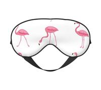 Flamingos on White Print Outdoor Travel Stylish Eye Mask Adjustable Sleep Camping Meditation Relaxation