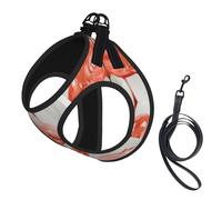 Flamingos On White Print Pet Vest Harnesses Leash Set Reflective Puppy Vest Dogs Walking Training Dog Harness