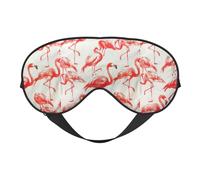 Flamingos On White Print Sleeping Eye Cover Eyeshade for Men Women Plane Travel Nap Night Sleeping