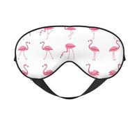 Flamingos on White Print Soft Eye Mask â€“ Comfortable Sleep, Blocks Light, Full Eye Coverage, Ideal for Travel, Meditation