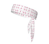 Flamingos on White Print Sport Headband Adjustable Elastic Headband Unisex Soft Comfortable Breathable