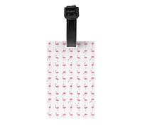 Flamingos on White Print Waterproof Luggage Tags Suitcases Identification Labels Business Family Vacations
