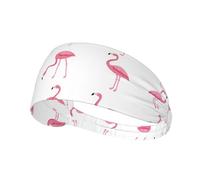 Flamingos On White Printing Double-Sided,Unisex Elastic Sports Headband,Ideal As A Gift For Sports-Loving Friends,Family
