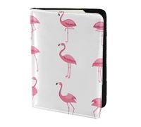 Flamingos On White Printing Fashion Passport Holder Personalized Printed Cowhide Id Holder Travel Passport Cover 5.5 in