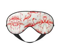 Flamingos On White Sleep Eye Mas Updated Design Light Blocking Night Eye Blinder Men Women Shift Work Travel