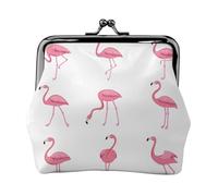 Flamingos on white wallets for women,coin purse for women,small womens wallet,suitable for women,stylish and personalized, Black, One Size, Art Deco