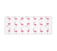 Flamingos on White Washable Keyboard Mat Oversized Desk Pad for Easy Cleaning and Enhanced Workspace