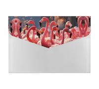 Flamingos Partying Plastic Envelopes Plastic Folders Poly Envelopes with Snap Closure Reusable File Bags for Home Work Office Supplies Organization Storage A4 Size