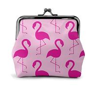 Flamingos Pink Coin Purse Vintage Wallet Buckle Kiss Lock Pouch Gifts for Women Girl