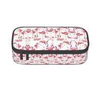 Flamingos Print Pencil Case,Large Capacity Pencil Case,Multi-Purpose Makeup Pouch with Zipper