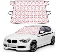 Flamingos Printed Car Windshield Cover for Ice and Snow, Durable Windshield Snow Cover, Sun Protection, Universal Fit 69x42.5''