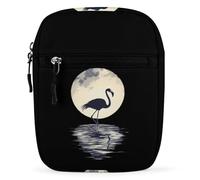 Flamingos Reflection Under The Full Moon Mini Crossbody Bag Unisex Anti-Theft Side Shoulder Bags Travel Small Messenger Bag