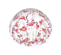 Flamingos Shower Cap For Men Cap Women Reusable Waterproof Long Thick Hair Care Hair Short Kids Bath