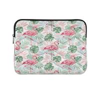 Flamingos Tropical Leaves Pastel Computer Bags for Laptops, Padded Laptop Bags for 15.6 Computers for Women Men