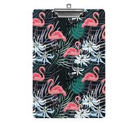 Flamingos Twigs Flowers A4 Size Clipboard Funny Aesthetic Working Studying Letter Standard Clip Board 12.5×8.5 in Hardboard for School Classroom Kids Writing Drawing